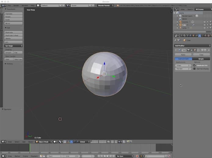 blender apply opensubdiv