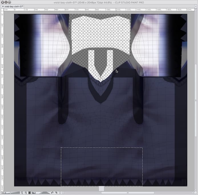 VRoidの服のテクスチャを解説【切り貼りから境界線の処理まで】